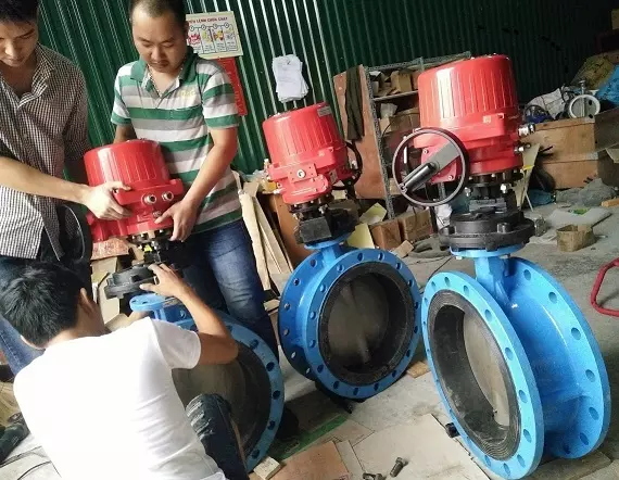 test_van_buom_dien_hai_mat_bich test van bướm điều khiển điện hai mặt bích