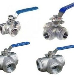 Van bi inox ba ngã tay gạt