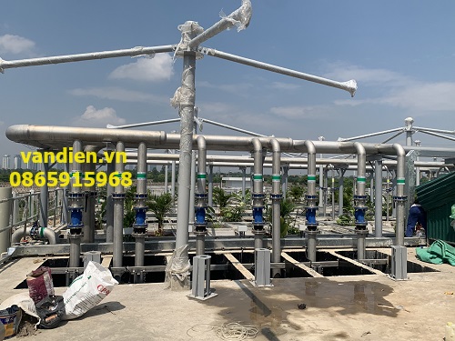 van bướm inox lắp hệ thống nước thải