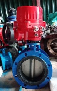 Van bướm mặt bích điều khiển điện