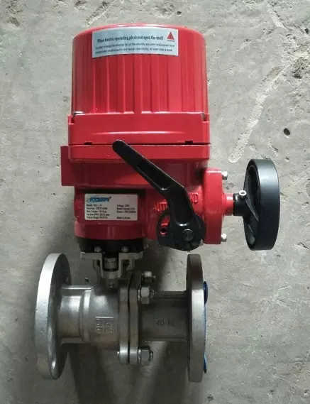 van_bi_bich_dieu_khien_dien_co_tay_quay van bi điều khiển điện hàn quốc có tay quay