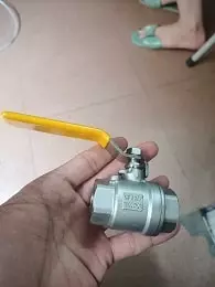 van bi inox tay gạt lắp ren