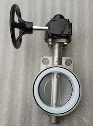 van bướm inox tay quay mặt bích