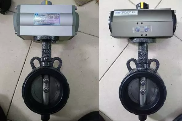 van_buom_tac_dong_khi_nen van bướm điều khiển khí nén