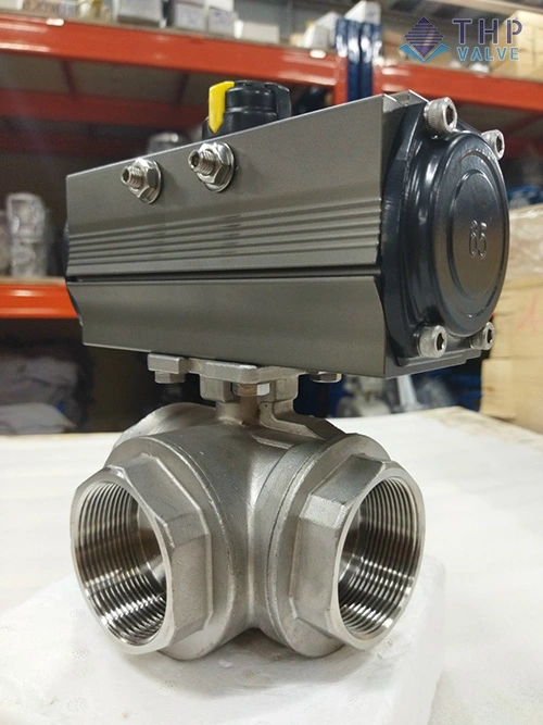 van bi điều khiển bằng khí nén kosaplus hàn quốc