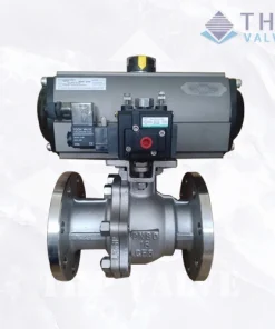 van bi mặt bích điều khiển khí nén