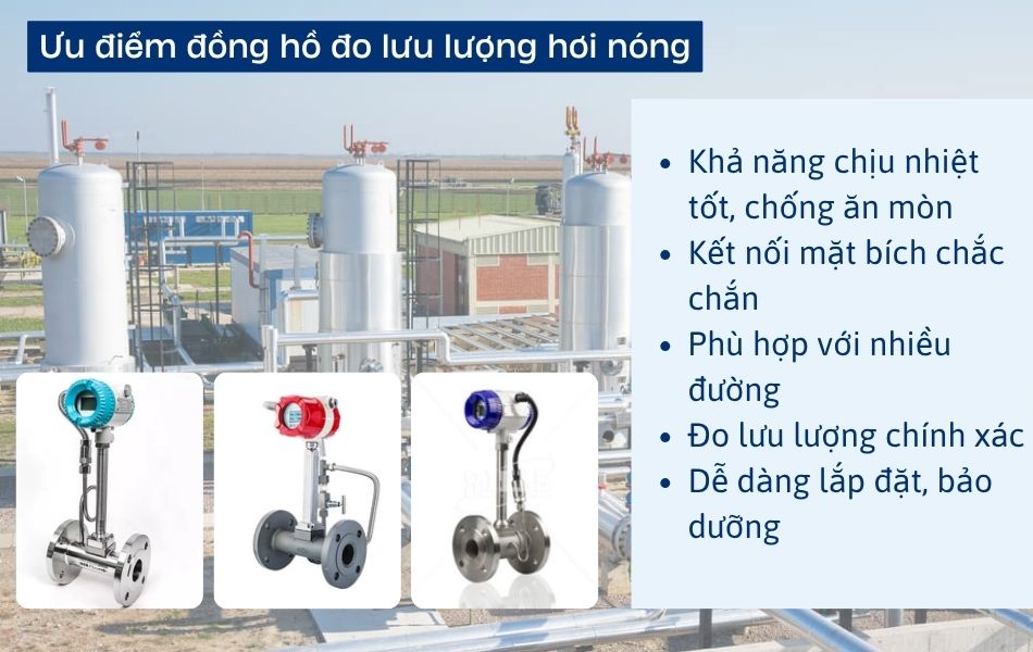 Tính năng nổi bật của đồng hồ đo lưu lượng hơi nóng