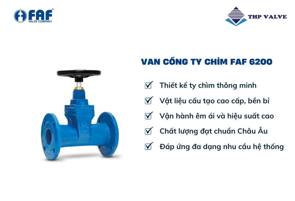 ưu điểm van cổng ty chìm faf 6200