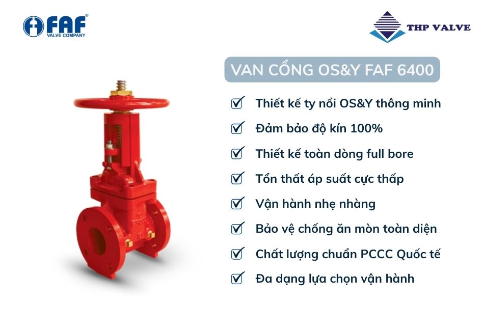 ưu điểm van cổng ty nổi os y faf 6400