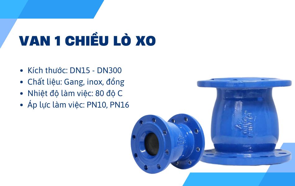 Van 1 chiều lò xo