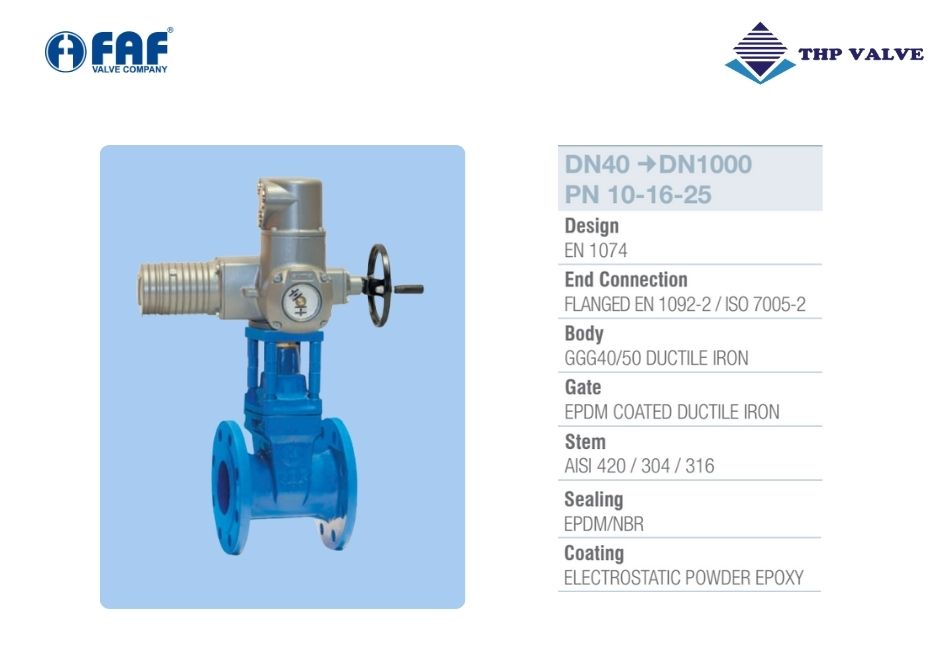 van cổng điện faf 6000e