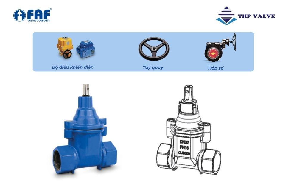 van cổng nối ren faf 6600