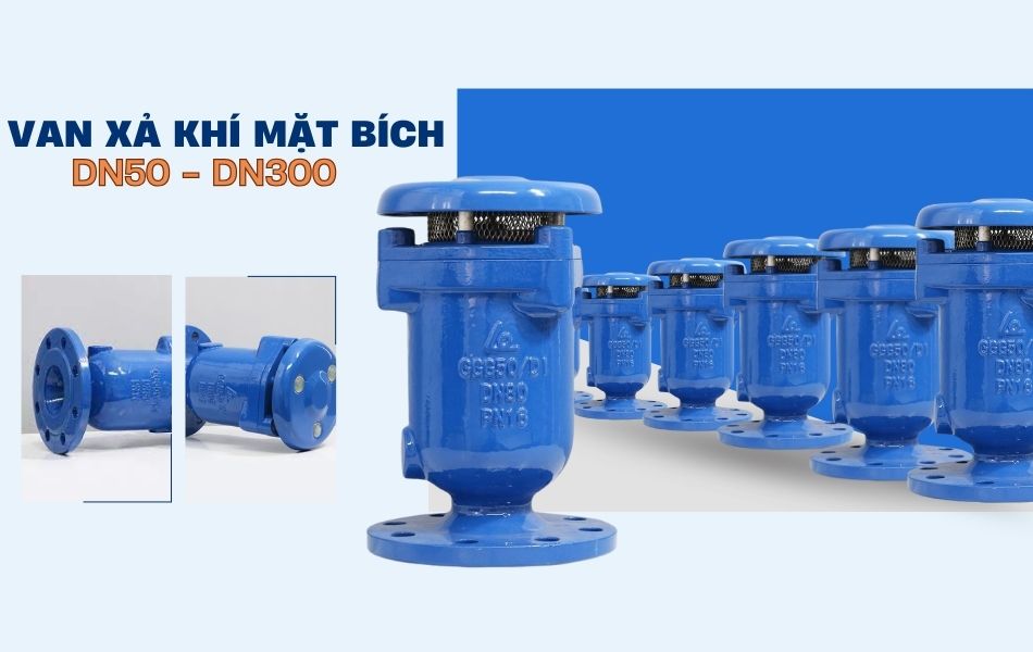 Van xả khí mặt bích